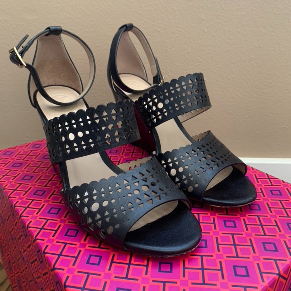 Tory Burch Perf Gladiator Wedge